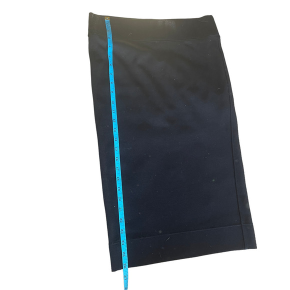 HELMUT LANG Black Ribbed Viscose Blend Stretch Pull-On Pencil Skirt  -Size Small - Picture 5 of 12